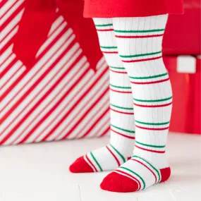 Christmas Stripe Ribbed Tights Christmas Stripe Ribbed Tights