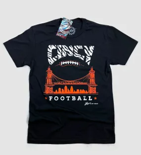 Cincinnati Football Bridge T shirt Cincinnati Football Bridge T shirt