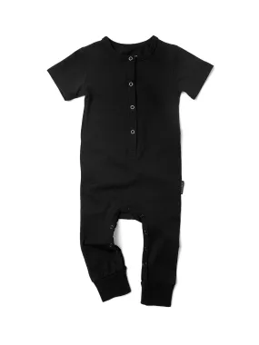 Classic Snap Romper - Black Classic Snap Romper - Black