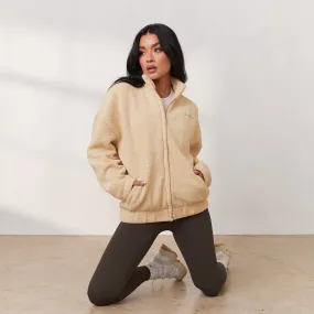 Cosy Zip-Up Fleece Jacket - Cream Cosy Zip-Up Fleece Jacket - Cream