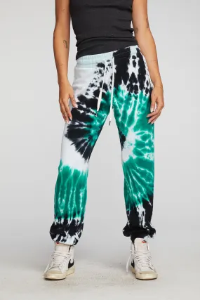 Cotton Fleece Joggers with Rib And Shoestring Tie Cotton Fleece Joggers with Rib And Shoestring Tie