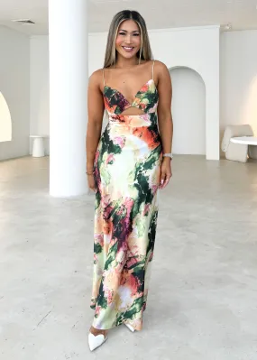 Craelo Maxi Dress - Green Splash Craelo Maxi Dress - Green Splash