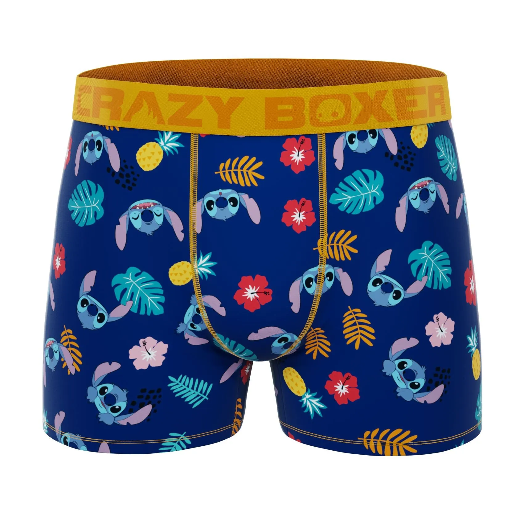 CRAZYBOXER Disney Tropical Stitch Men's Boxer Briefs (3 Pack)