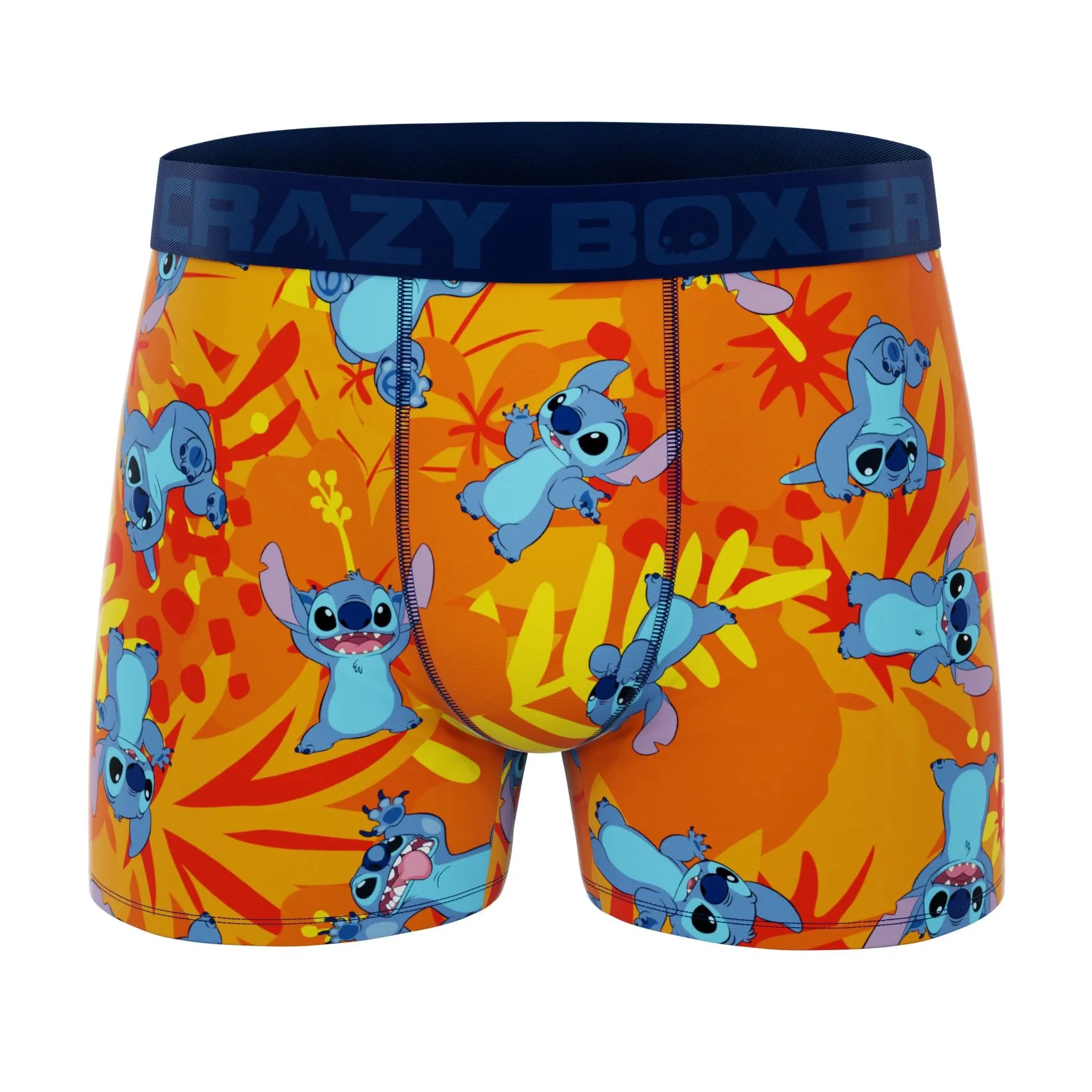 CRAZYBOXER Disney Tropical Stitch Men's Boxer Briefs (3 Pack)