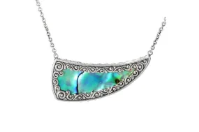 Crescent Moon Pendant- Paua Crescent Moon Pendant- Paua