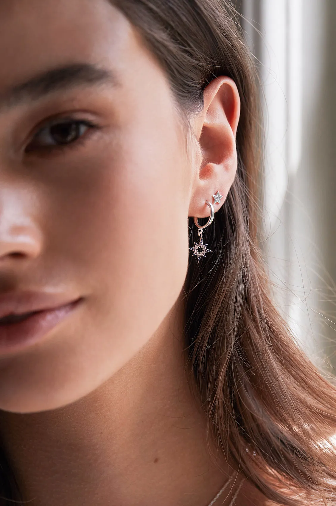 CZ Star Stud Earrings