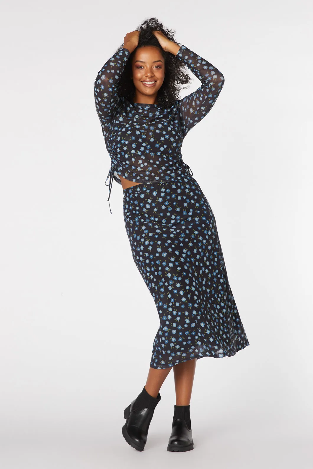 Danielle Ditsy Mesh Top