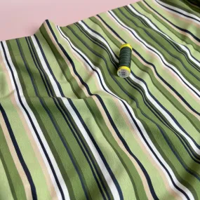 Danish Design - Meadow Green Stripes Cotton Jersey Danish Design - Meadow Green Stripes Cotton Jersey