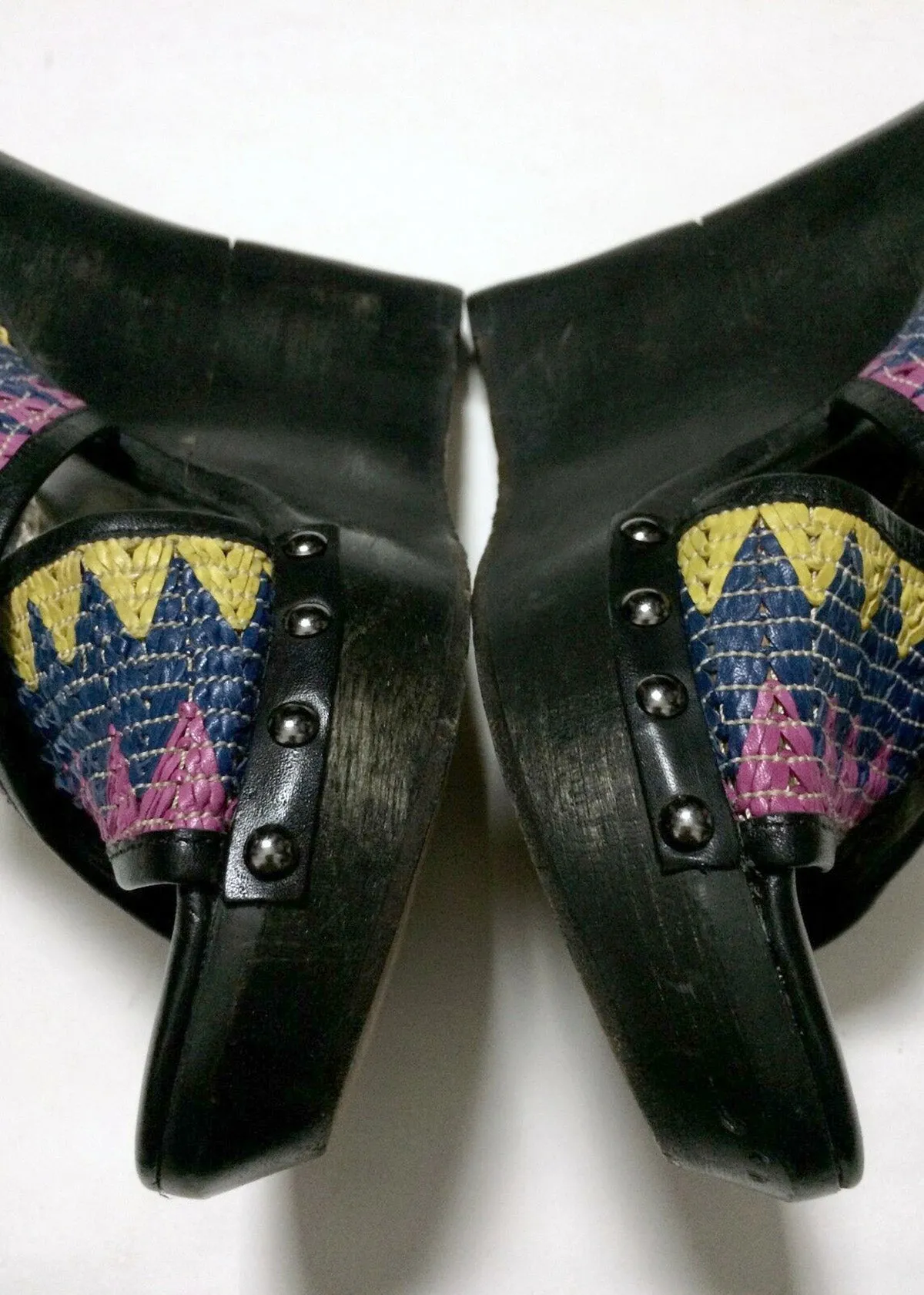 Diane Von Furstenberg Size 9 Multi-Color Woven Sandals