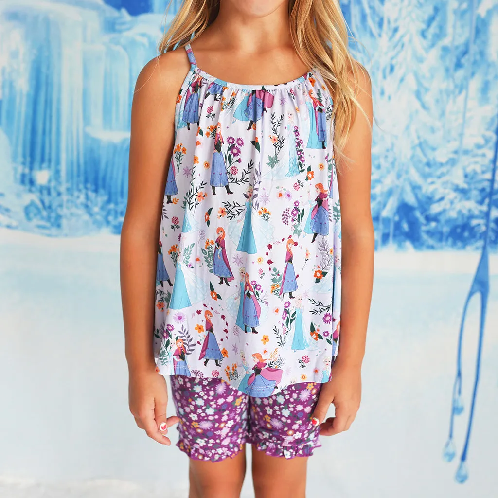 Disney Frozen Sisters Top Ruffled Short Set