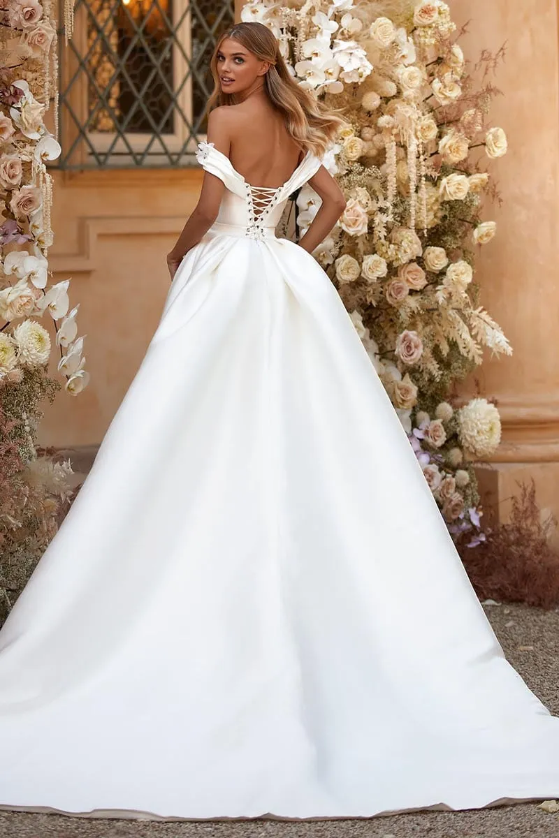 Divinely Romantic Satin Wedding Dress