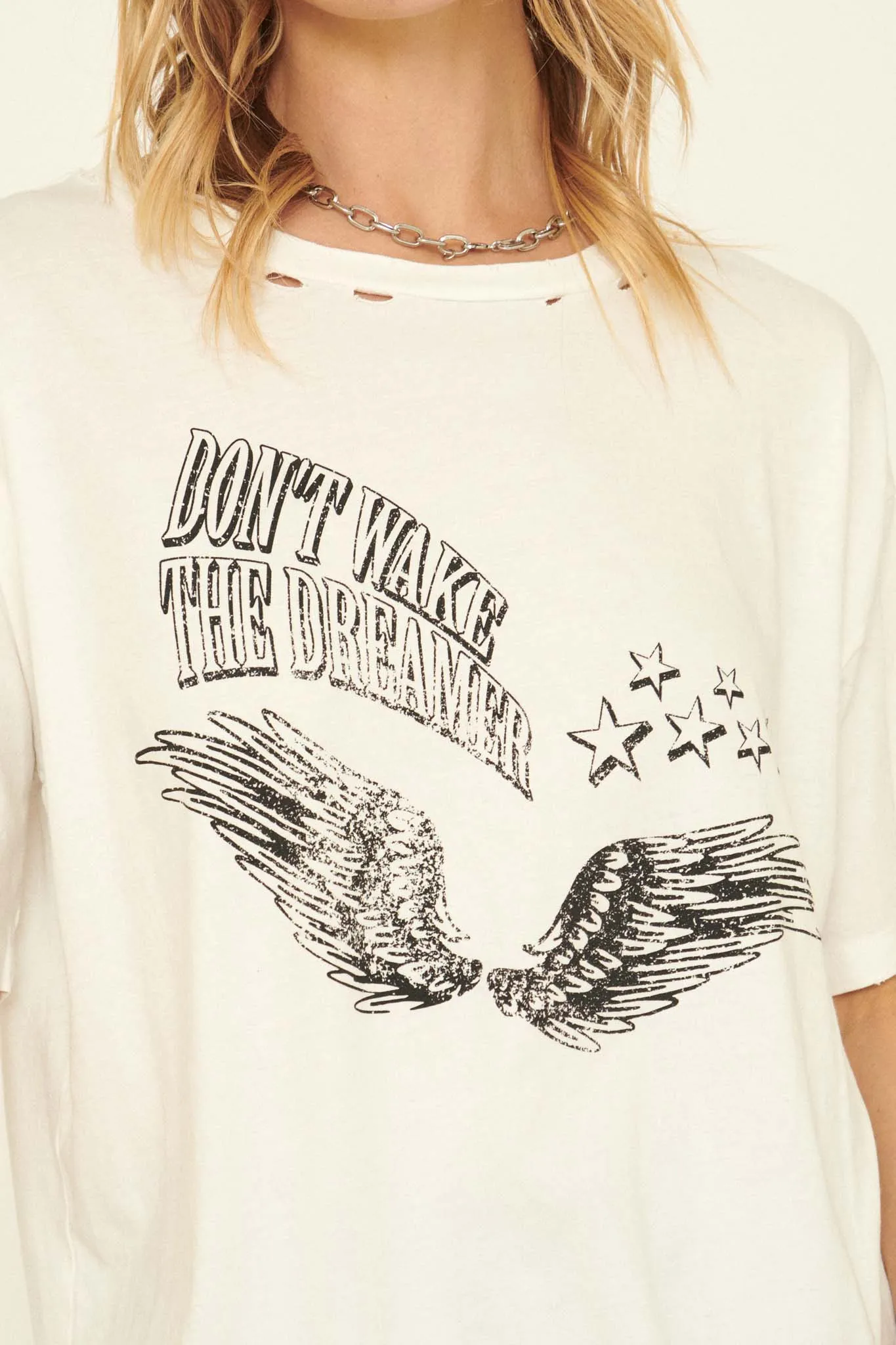 Don't Wake the Dreamer Distressed Graphic Tee