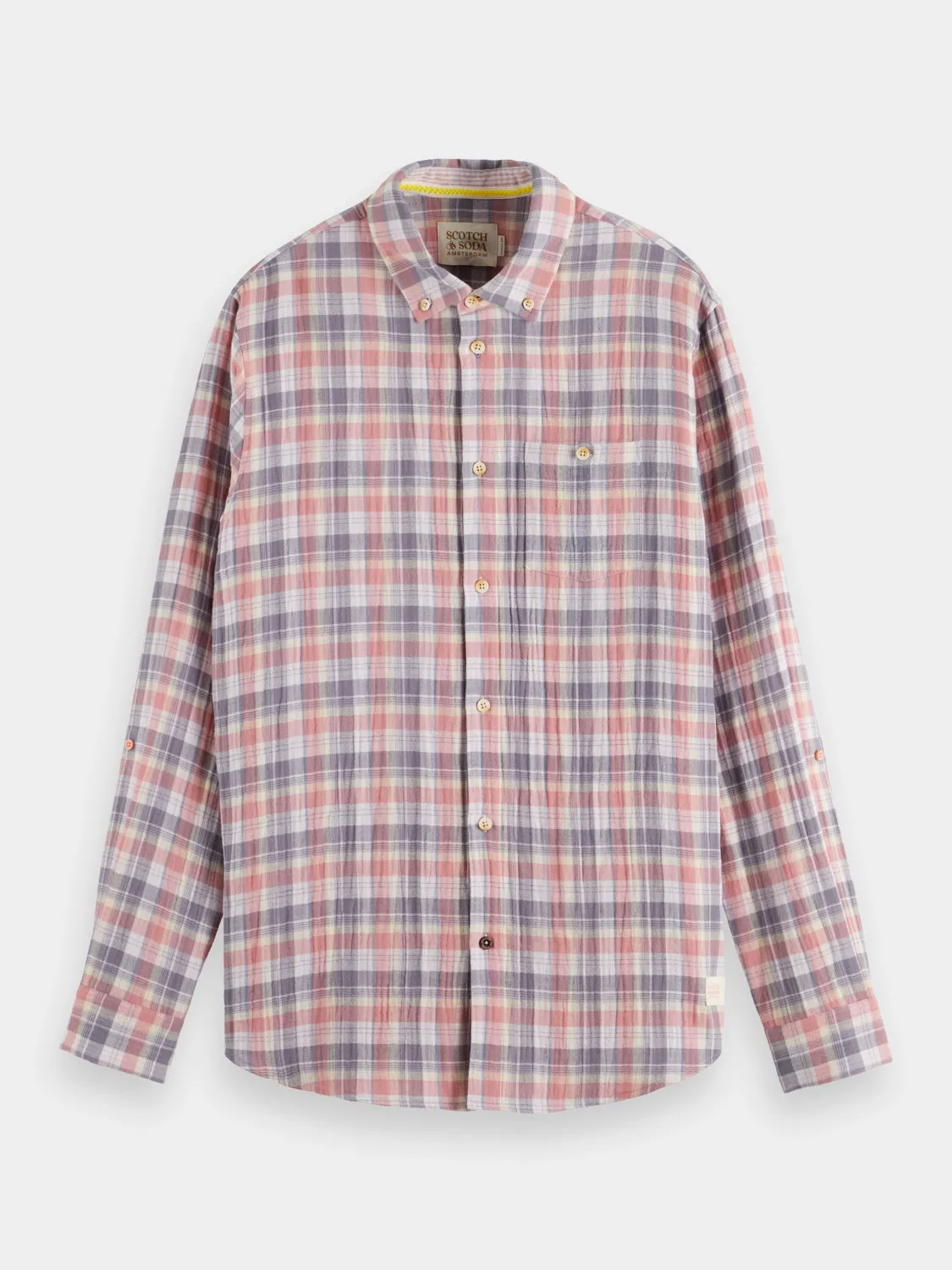 Double-faced check shirt