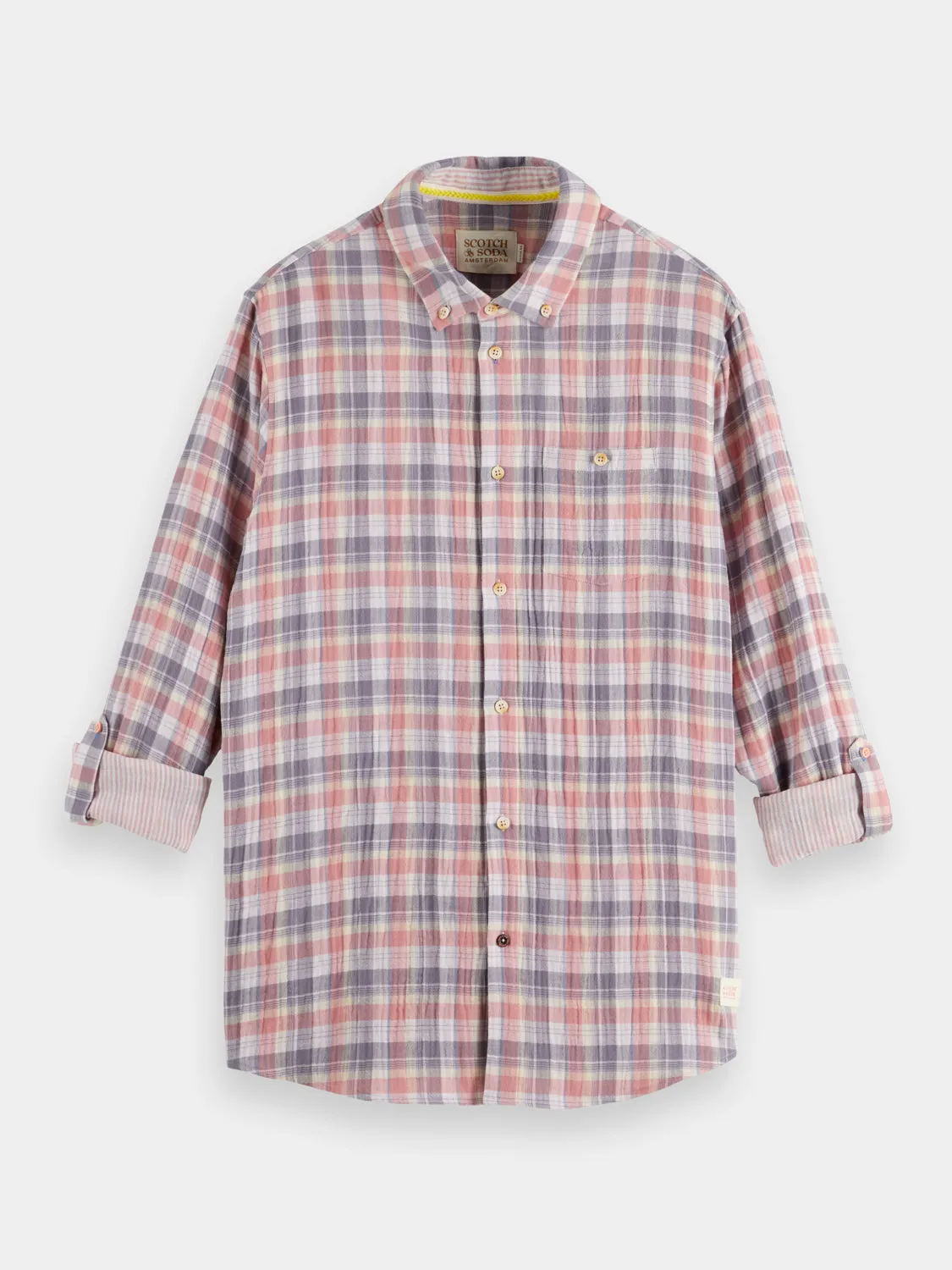 Double-faced check shirt