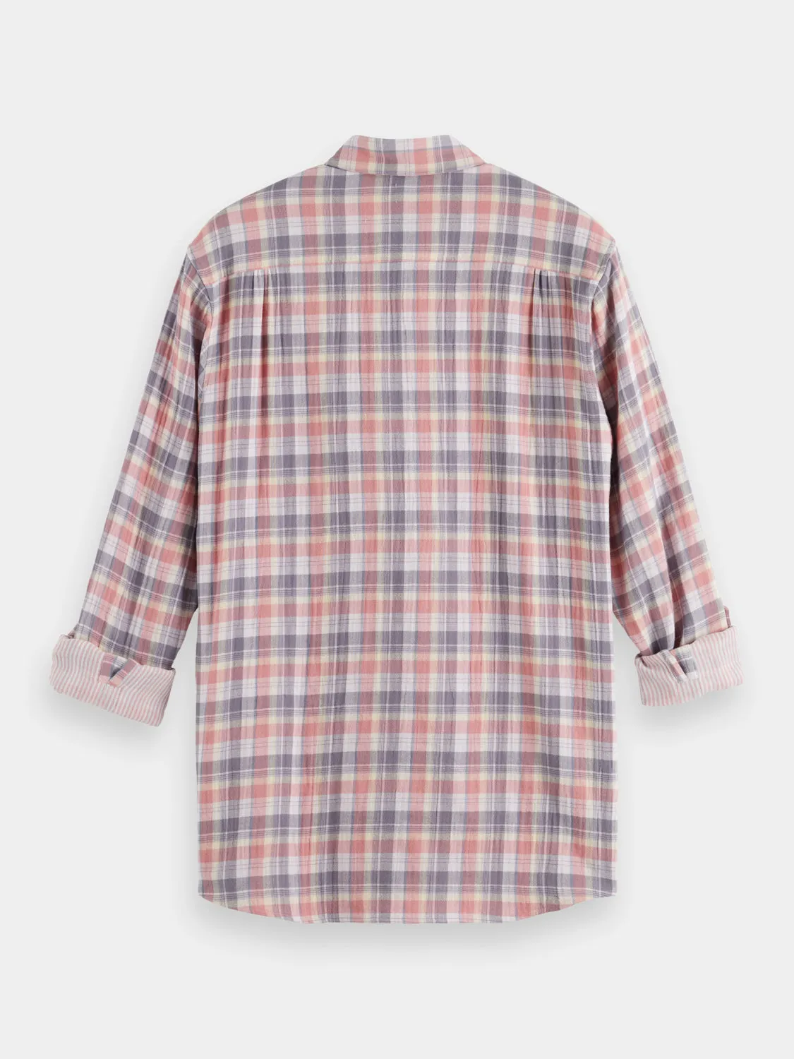 Double-faced check shirt