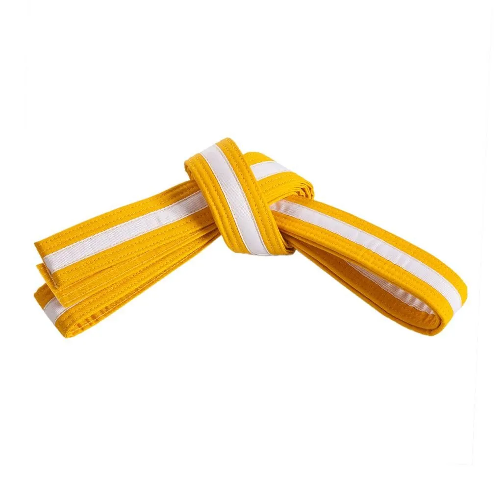 Double Wrap White Striped Belt