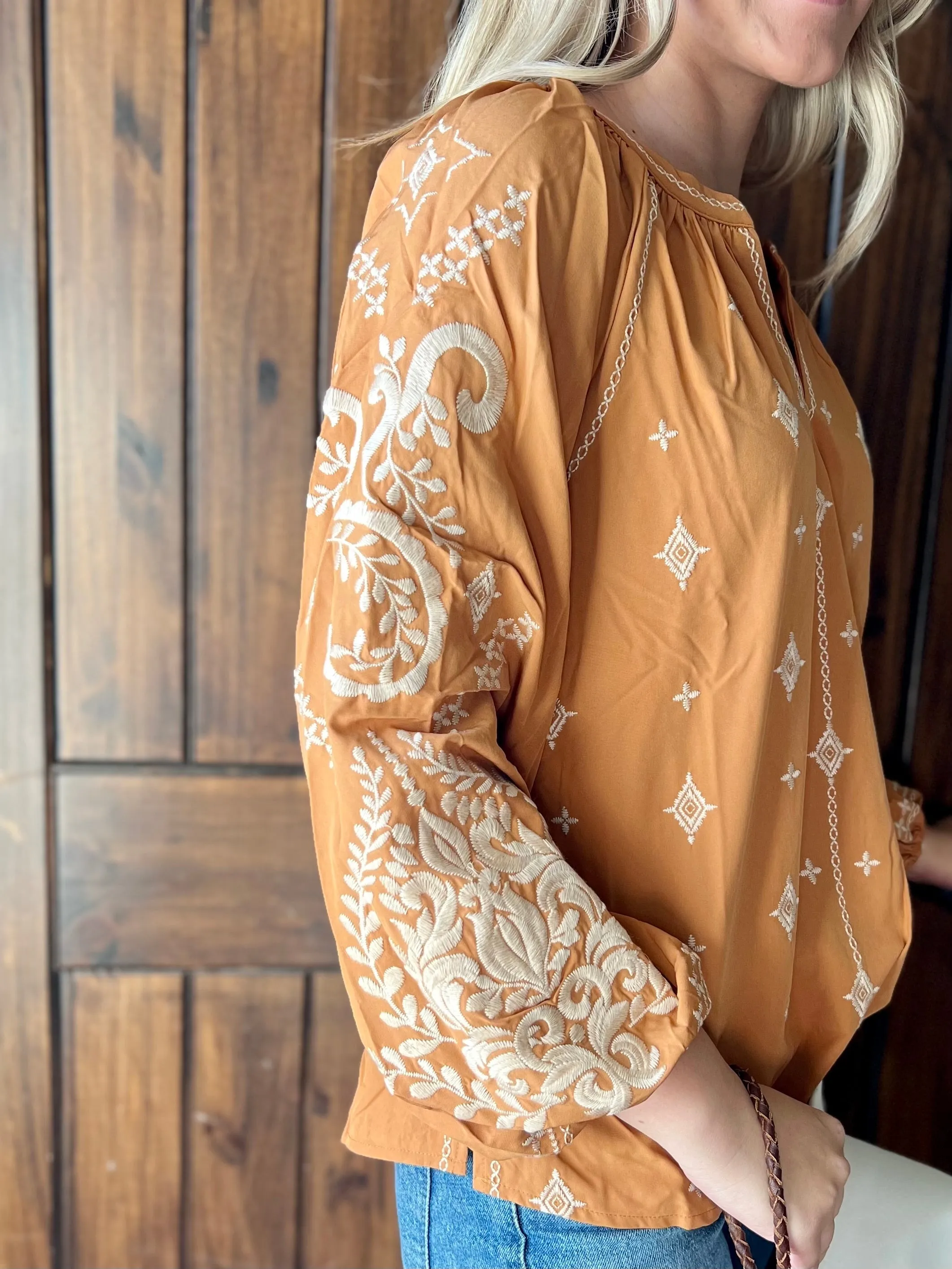 Embroidered Sunrise Top*