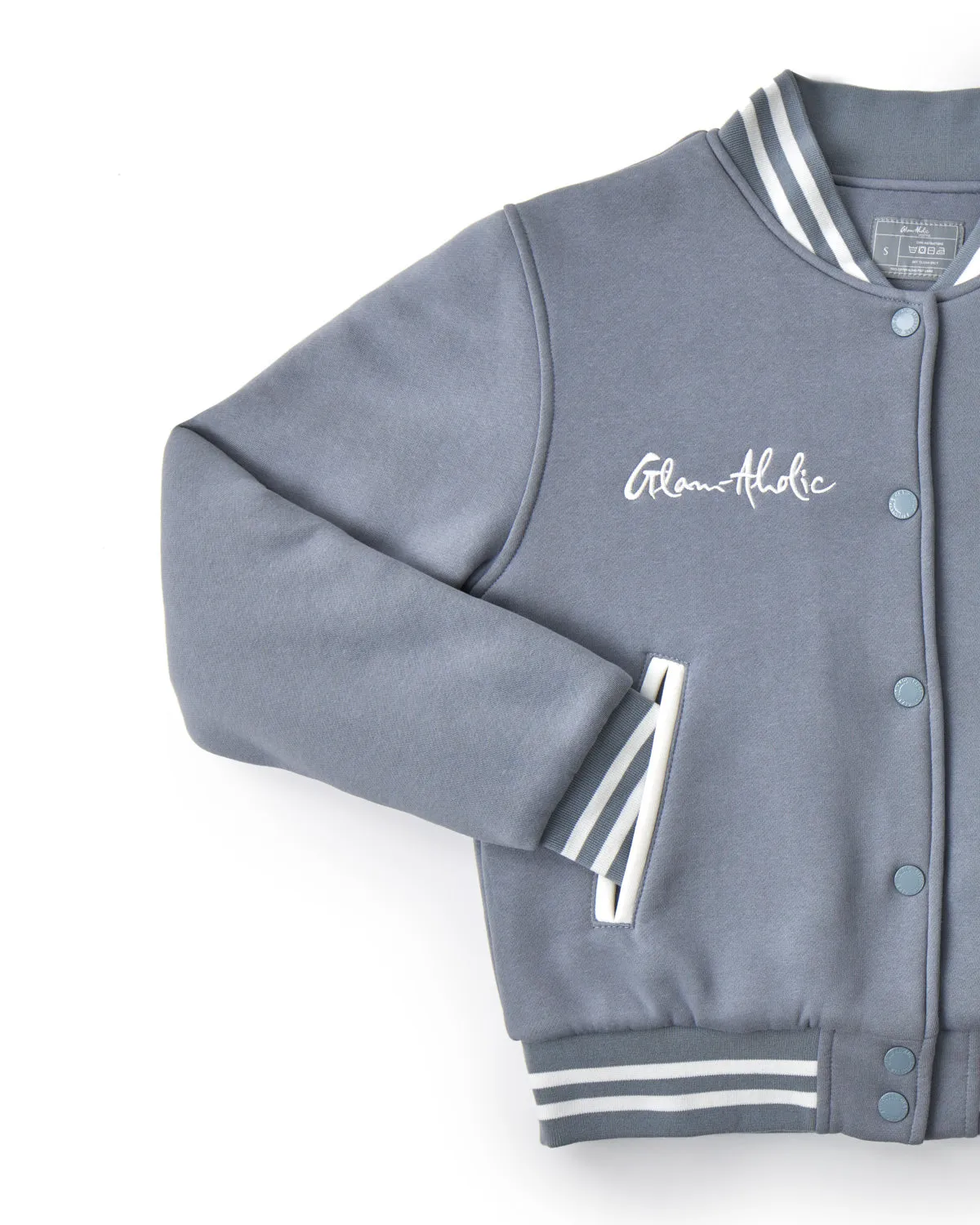 ESSENTIAL VARSITY JACKET GRAY