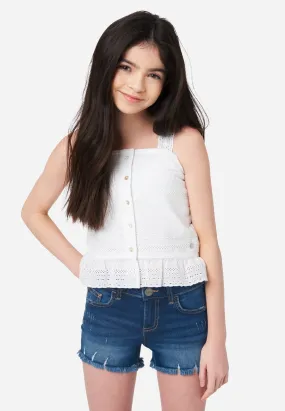 Eyelet Button-Up Tank Eyelet Button-Up Tank