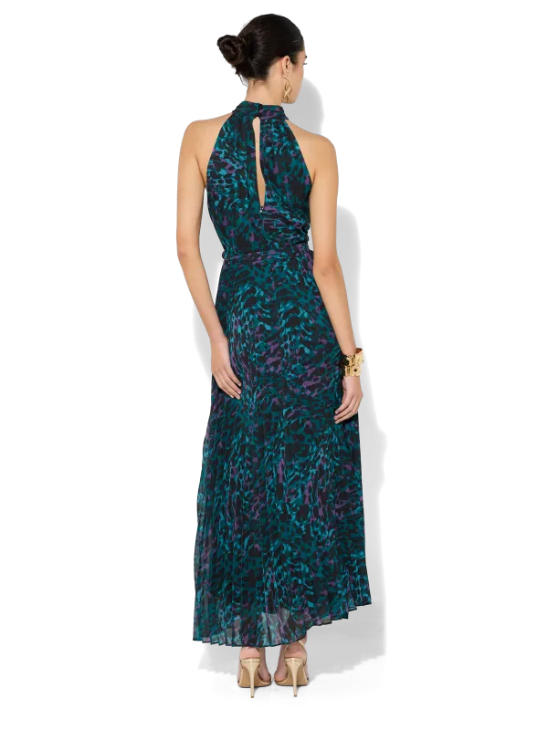 Fern Mystic Leopard Print Halter Dress