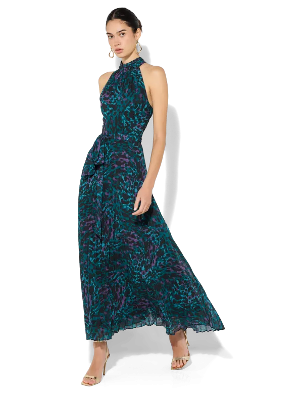 Fern Mystic Leopard Print Halter Dress