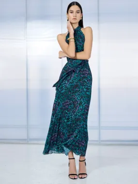 Fern Mystic Leopard Print Halter Dress Fern Mystic Leopard Print Halter Dress