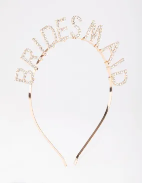 Gold Diamante Bridesmaid Headband Gold Diamante Bridesmaid Headband