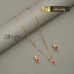 Gold toned simple Naga necklace  - TR10020 Gold toned simple Naga necklace  - TR10020