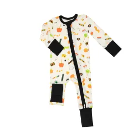 Halloween Candies 2 Way Zipper Romper Ivory Multi Halloween Candies 2 Way Zipper Romper Ivory Multi