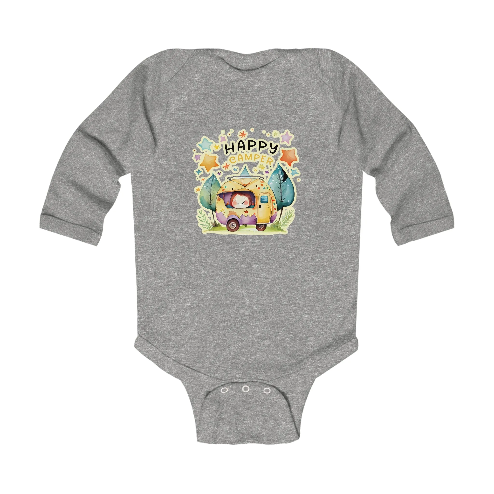 Happy Camper Infant Long Sleeve Bodysuit