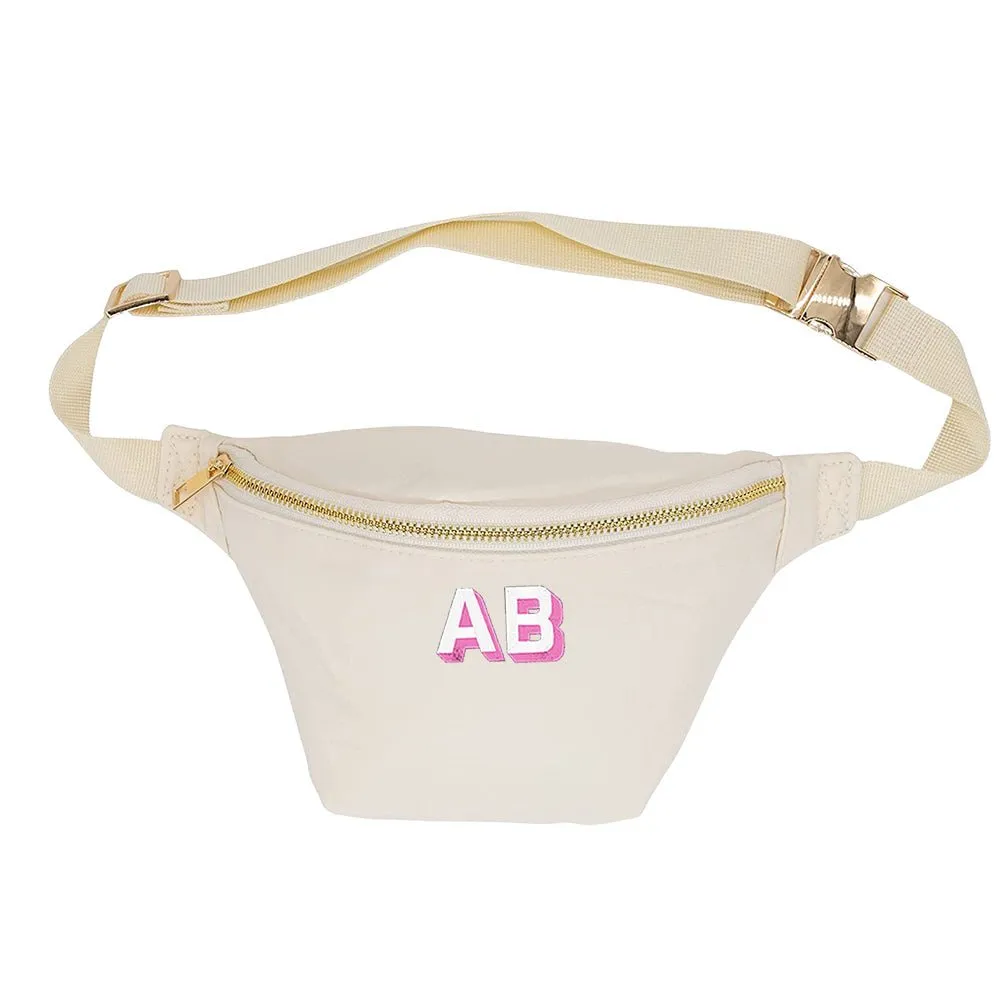 Initialed Shadow Block Letters Fanny Pack