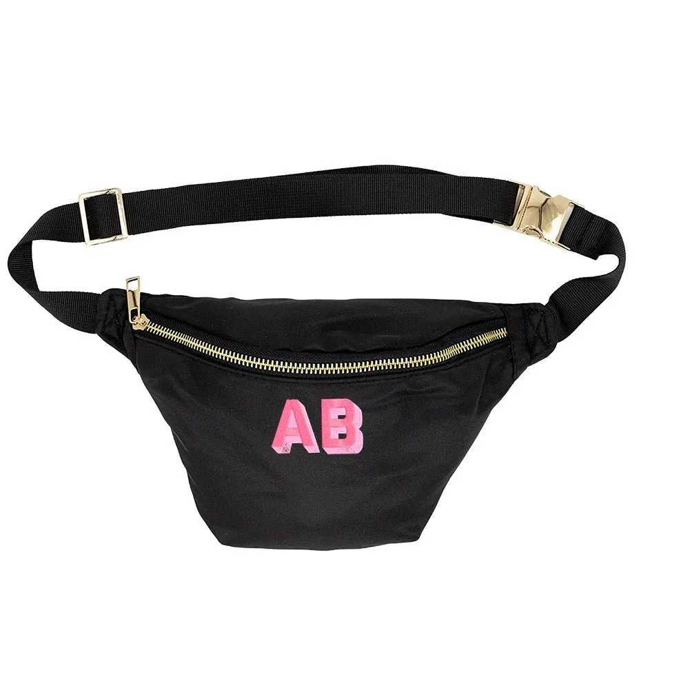 Initialed Shadow Block Letters Fanny Pack