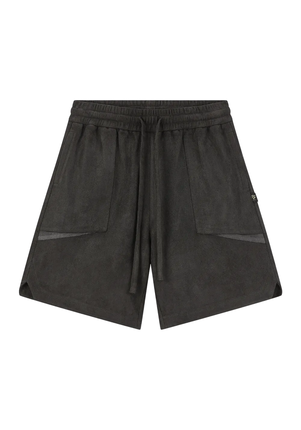 Irregular Pocket Suede Shorts