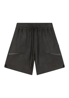 Irregular Pocket Suede Shorts Irregular Pocket Suede Shorts