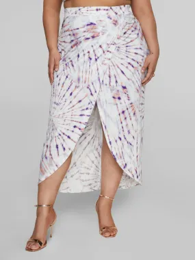 Janet Tie Dye Faux Wrap Skirt Janet Tie Dye Faux Wrap Skirt
