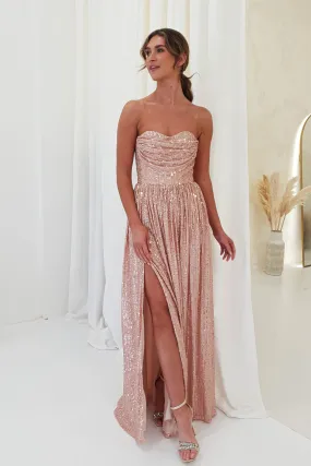 Juliet Sequin Maxi Gown | Rose Gold Juliet Sequin Maxi Gown | Rose Gold