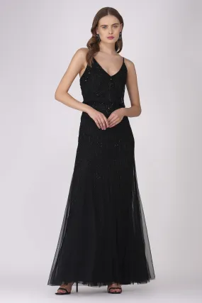 Keeva Black Beaded Maxi Dress Keeva Black Beaded Maxi Dress