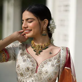 KK101203 - Antique Temple Choker  Necklace set KK101203 - Antique Temple Choker  Necklace set