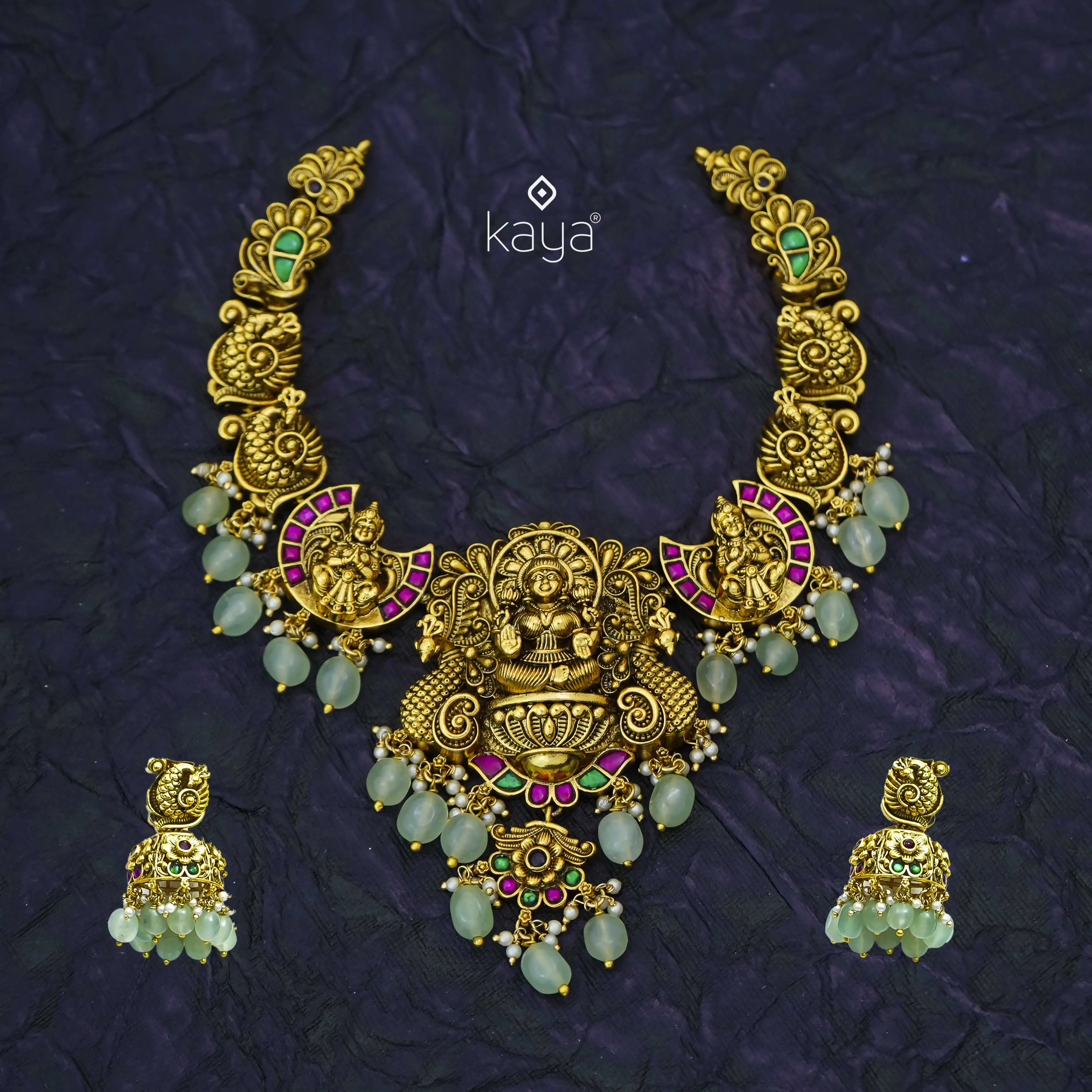 KK101203 - Antique Temple Choker  Necklace set