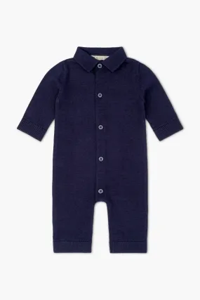 Knit Polo Romper_Navy Knit Polo Romper_Navy