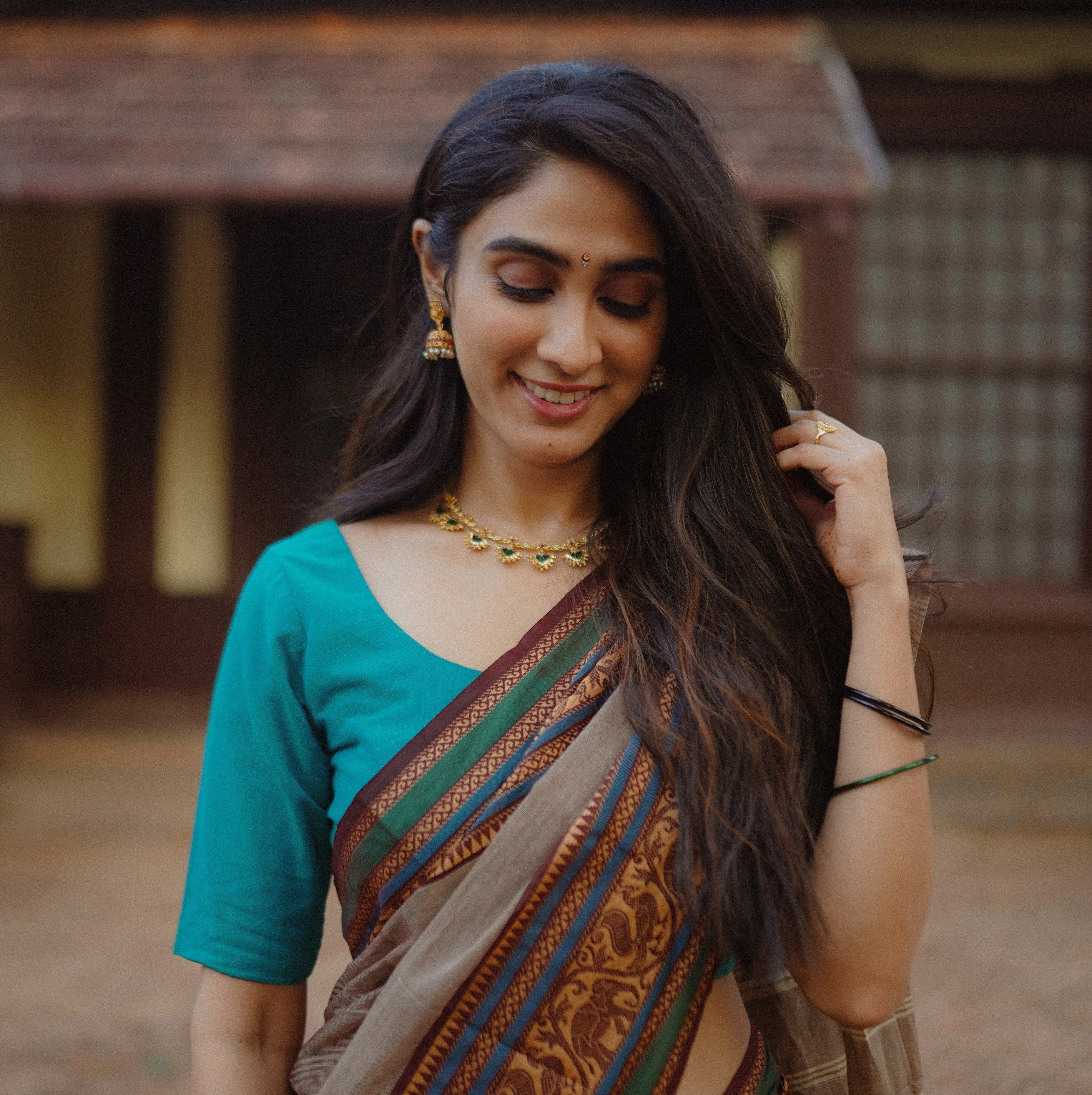 KY101006 - Palakka Short Haram Necklace