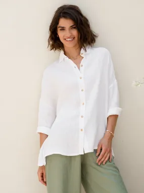 Laguna French Linen Shirt White Laguna French Linen Shirt White