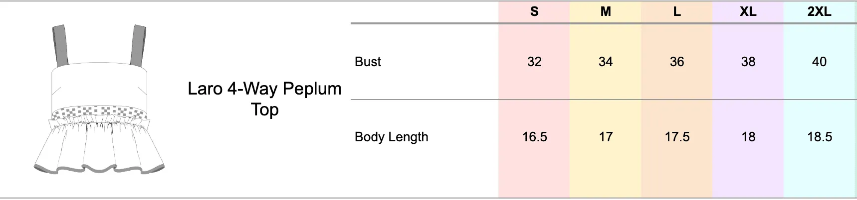 Laro 4-Way Peplum Top Denim