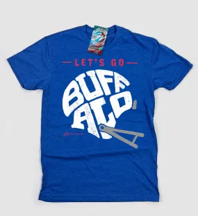 Let's Go Buffalo Football Helmet T shirt Let's Go Buffalo Football Helmet T shirt