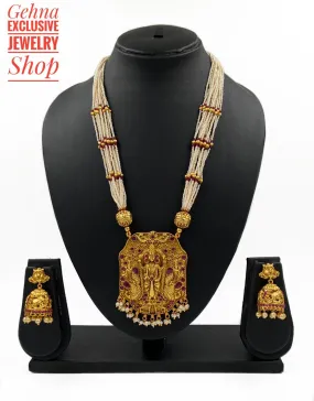 Lord Balaji Temple Necklace Set For Ladies By Gehna Shop Lord Balaji Temple Necklace Set For Ladies By Gehna Shop