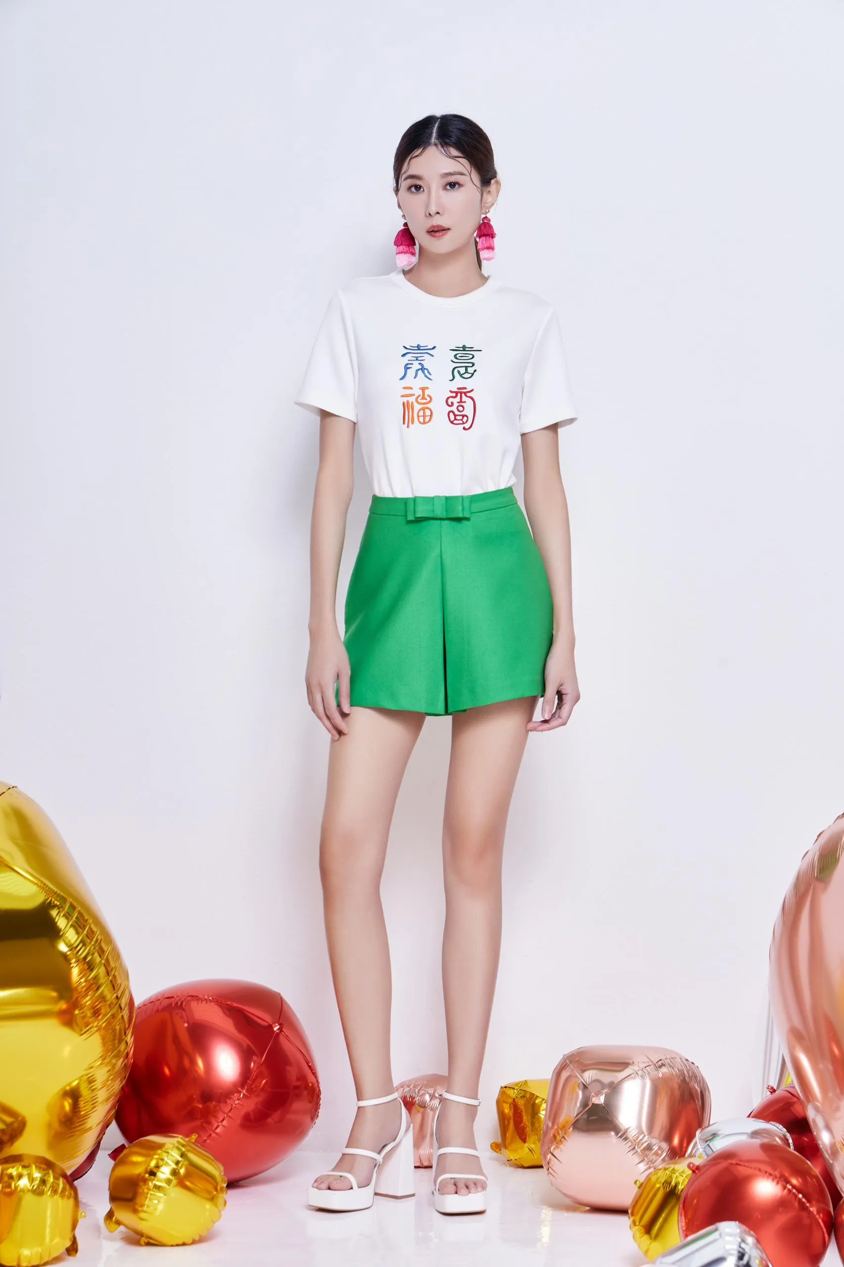 Lucky Embroidery Tee