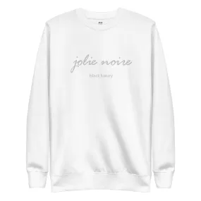 Luxe Embroidered Sweatshirt- White Luxe Embroidered Sweatshirt- White