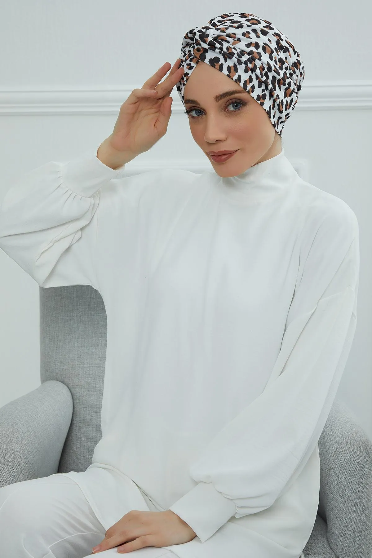 Maharajah Style Instant Turban with Various Pattern Options, Flexible Patterned Turban Bonnet Head Wrap made from Soft Cotton,B-4YD