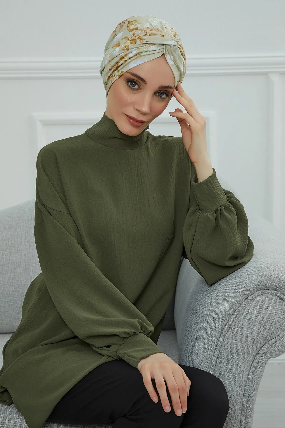 Maharajah Style Instant Turban with Various Pattern Options, Flexible Patterned Turban Bonnet Head Wrap made from Soft Cotton,B-4YD