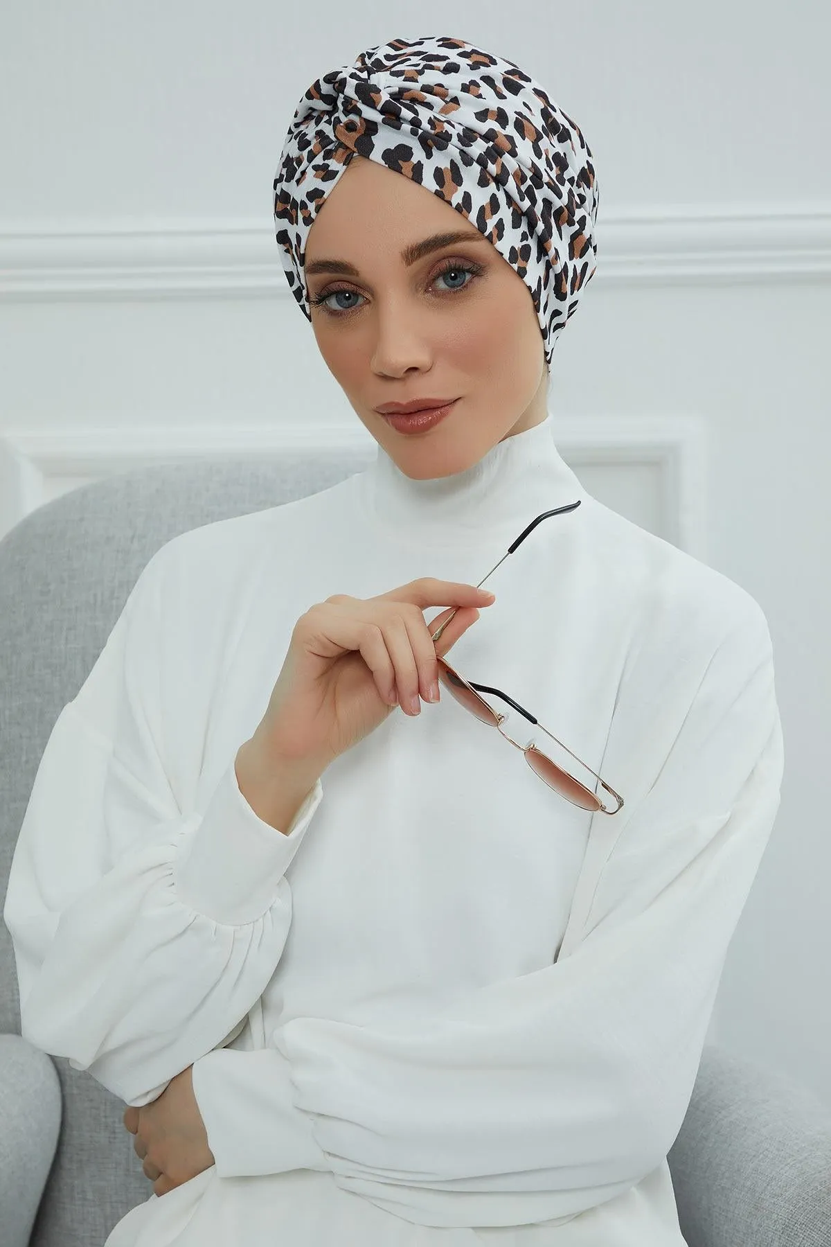 Maharajah Style Instant Turban with Various Pattern Options, Flexible Patterned Turban Bonnet Head Wrap made from Soft Cotton,B-4YD